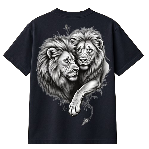 SACRED PRIDE NAVY BLUE BOXY OVERSIZED TSHIRT