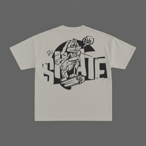 SKATAR OFF-WHITE BOXY OVERSIZED TSHIRT