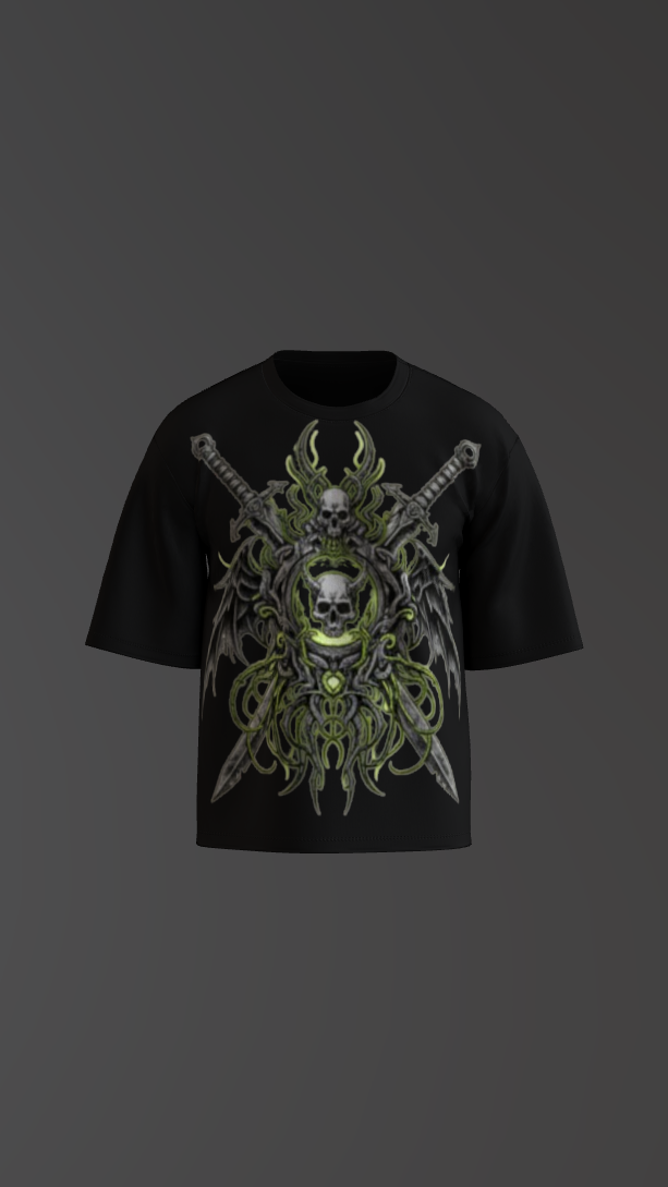 NEXORA BLACK BOXY OVERSIZED TSHIRT
