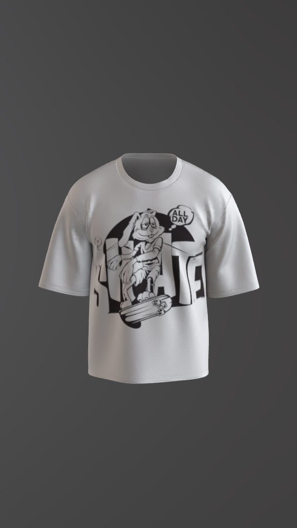 SKATAR OFF-WHITE BOXY OVERSIZED TSHIRT