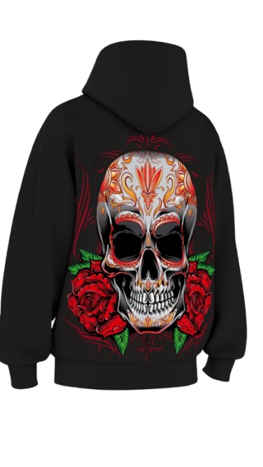 GRAVIDA BLACK BOXY OVERSIZED HOODIE