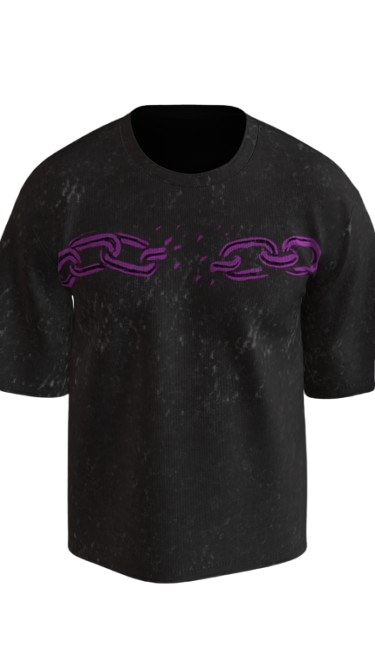 DREAMER ACID BLACK BOXY OVERSIZED TSHIRT