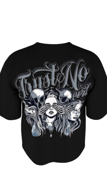 CRYPTIC BLACK BOXY OVERSIZED TSHIRT