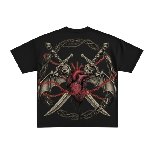 BLOODFORGE BLACK BOXY OVERSIZED TSHIRT