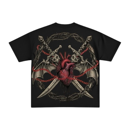 BLOODFORGE BLACK BOXY OVERSIZED TSHIRT