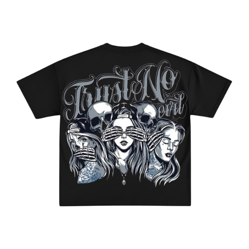 CRYPTIC BLACK BOXY OVERSIZED TSHIRT