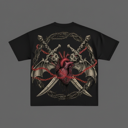 BLOODFORGE BLACK BOXY OVERSIZED TSHIRT