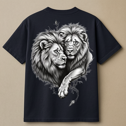 SACRED PRIDE NAVY BLUE BOXY OVERSIZED TSHIRT