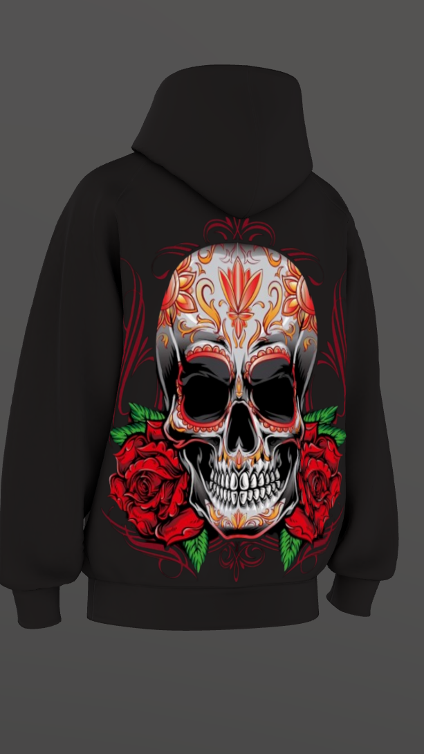 GRAVIDA BLACK BOXY OVERSIZED HOODIE