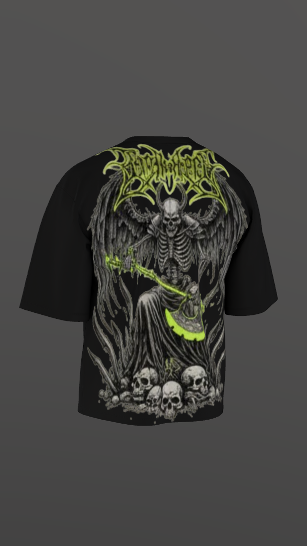 INFERNAL THRONE BLACK BOXY OVERSIZED TSHIRT