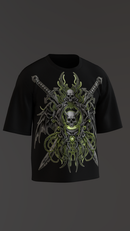 NEXORA BLACK BOXY OVERSIZED TSHIRT