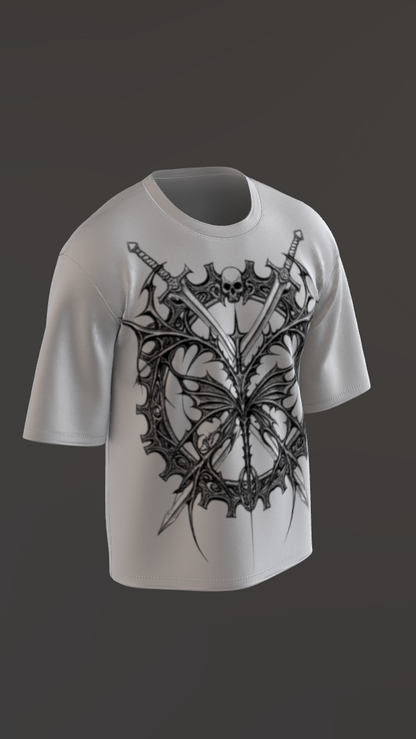 NYXORA OFF-WHITE BOXY OVERSIZED TSHIRT