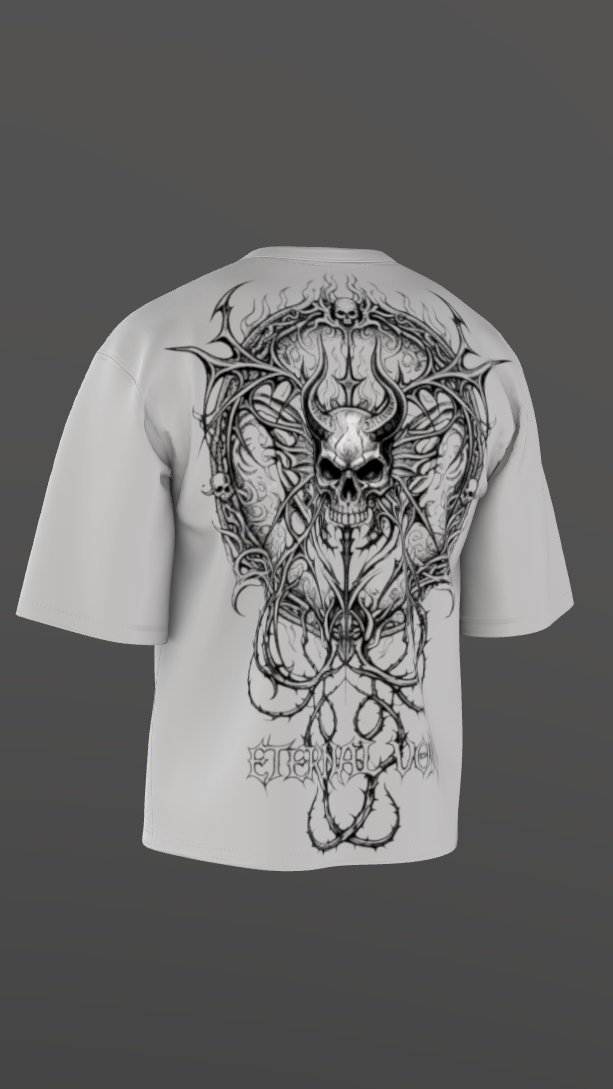 ETERNAL VOID OFF-WHITE BOXY OVERSIZED TSHIRT