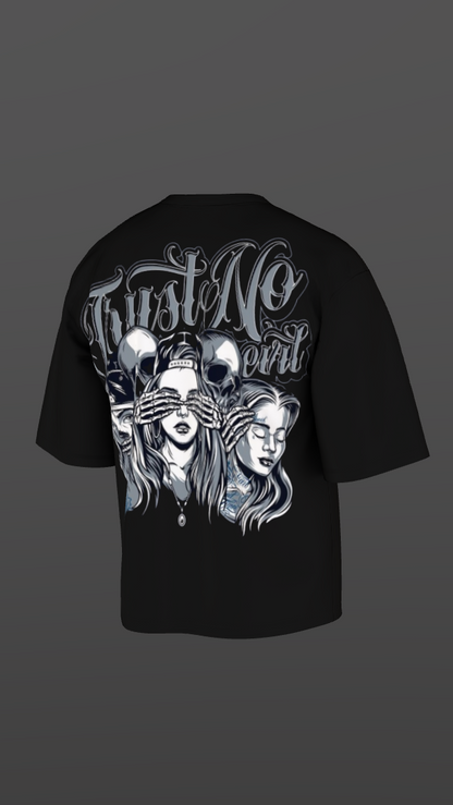 CRYPTIC BLACK BOXY OVERSIZED TSHIRT