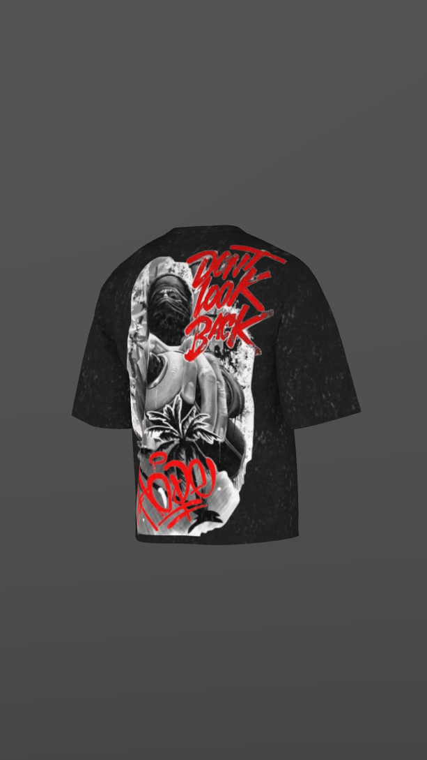 HOPE ACID BLACK BOXY OVERSIZED TSHIRT