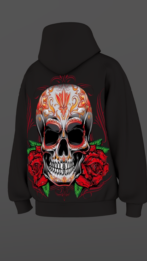 GRAVIDA BLACK BOXY OVERSIZED HOODIE