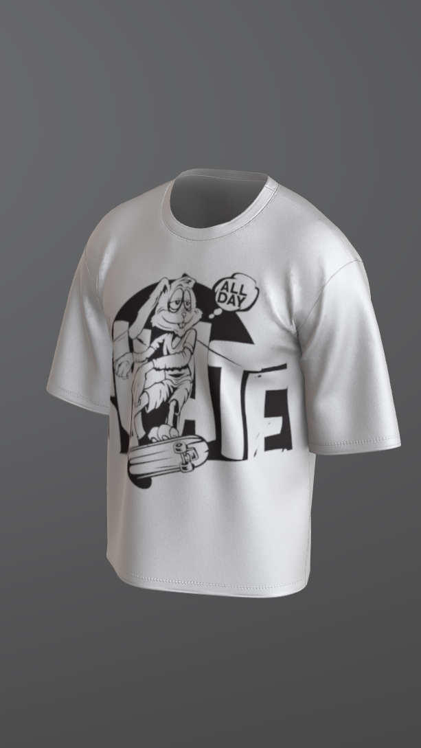 SKATAR OFF-WHITE BOXY OVERSIZED TSHIRT