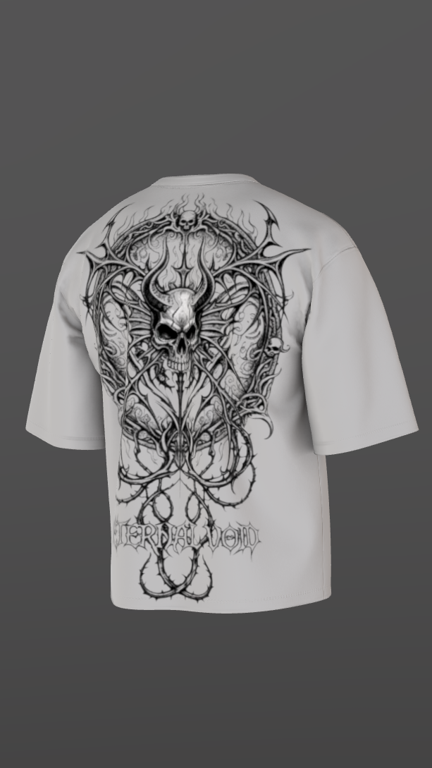 ETERNAL VOID OFF-WHITE BOXY OVERSIZED TSHIRT