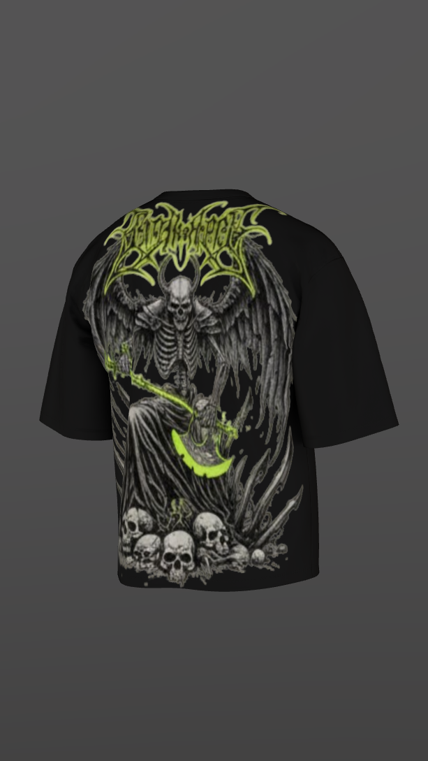 INFERNAL THRONE BLACK BOXY OVERSIZED TSHIRT