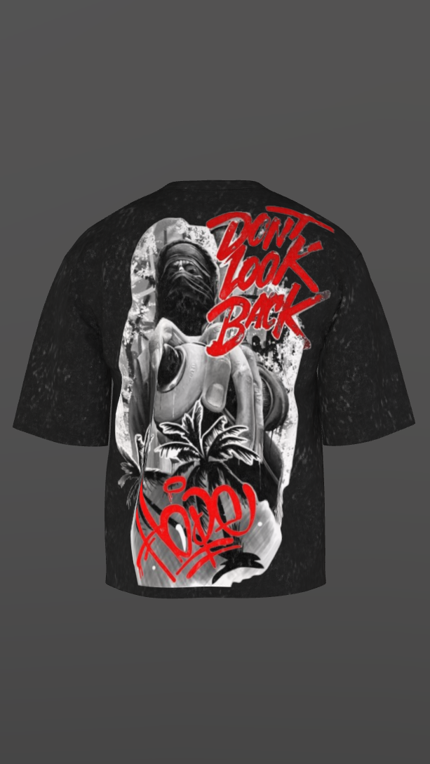 HOPE ACID BLACK BOXY OVERSIZED TSHIRT