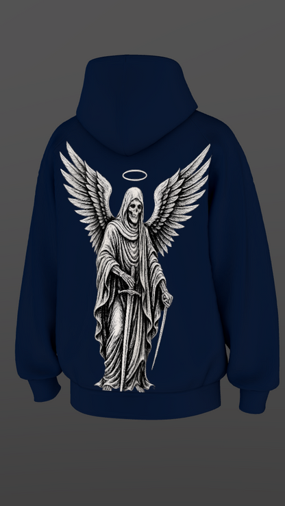 ETERNAL SAINT NAVY BLUE BOXY OVERSIZED HOODIE