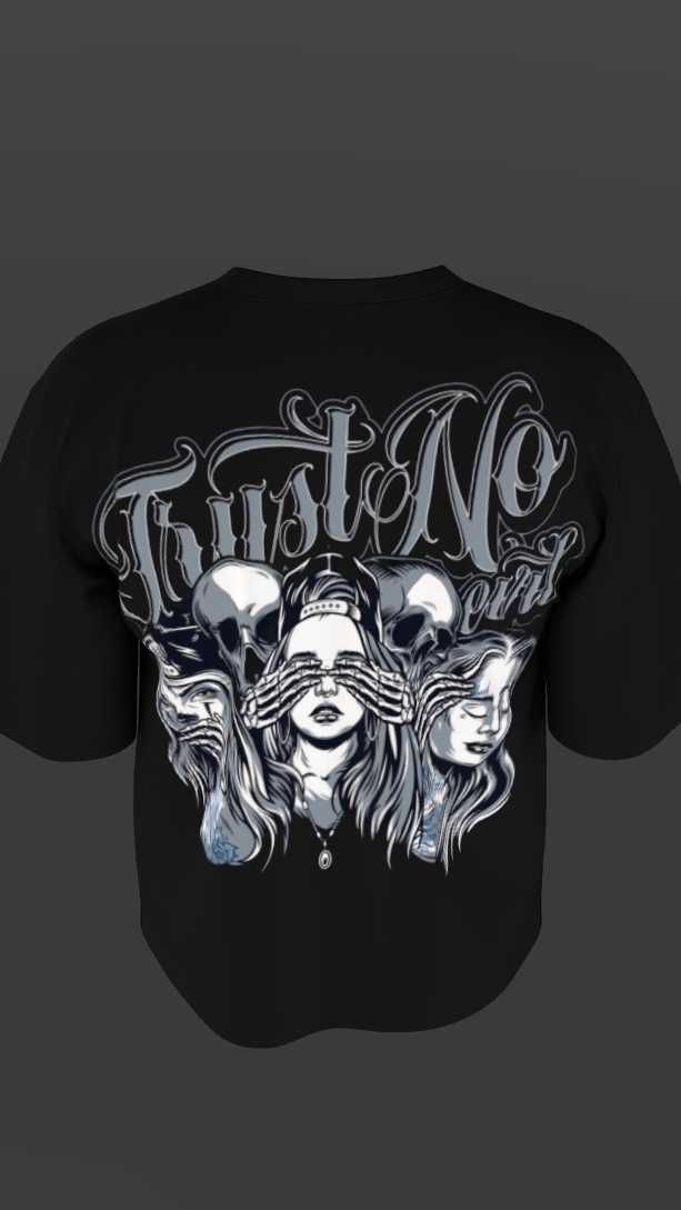 CRYPTIC BLACK BOXY OVERSIZED TSHIRT