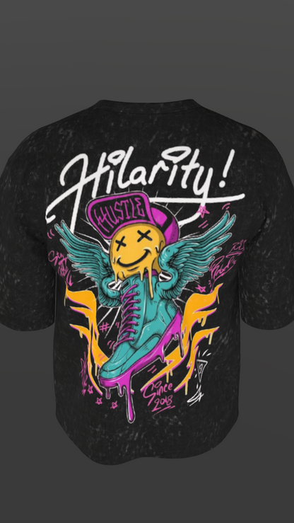 KICKSTORM ACID BLACK BOXY OVERSIZED TSHIRT