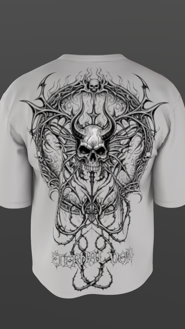 ETERNAL VOID OFF-WHITE BOXY OVERSIZED TSHIRT