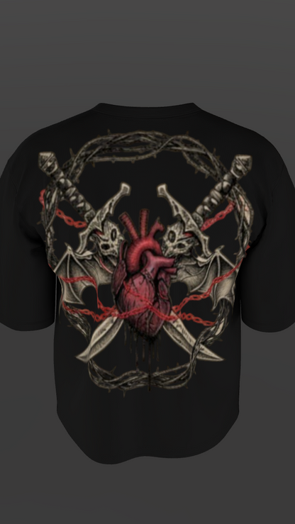 BLOODFORGE BLACK BOXY OVERSIZED TSHIRT