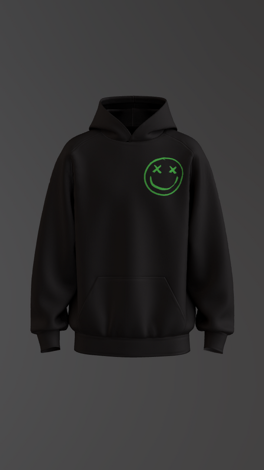 GRAVIDA BLACK BOXY OVERSIZED HOODIE