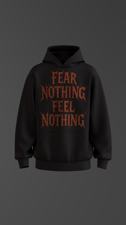 DEMON FLAME BLACK BOXY OVERSIZED HOODIE