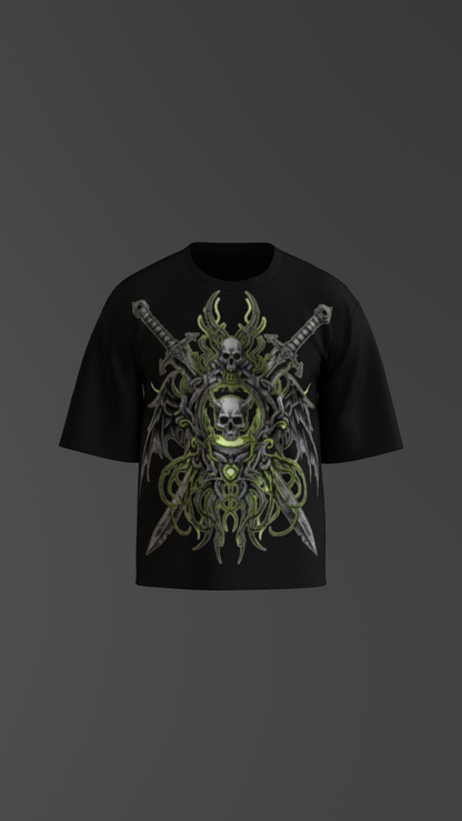 NEXORA BLACK BOXY OVERSIZED TSHIRT