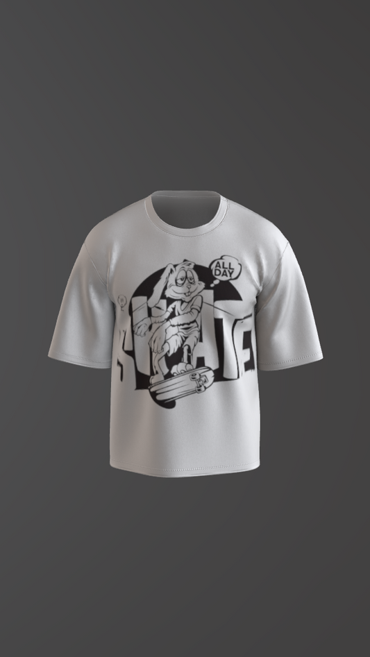 SKATAR OFF-WHITE BOXY OVERSIZED TSHIRT