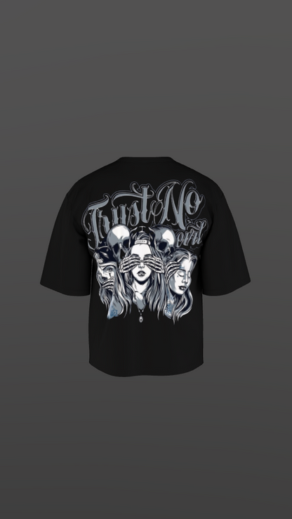CRYPTIC BLACK BOXY OVERSIZED TSHIRT