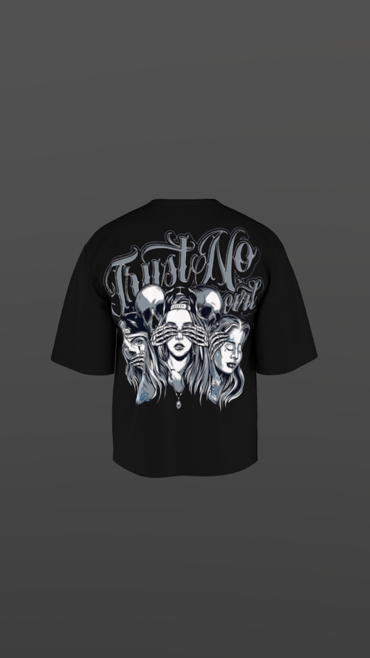 CRYPTIC BLACK BOXY OVERSIZED TSHIRT