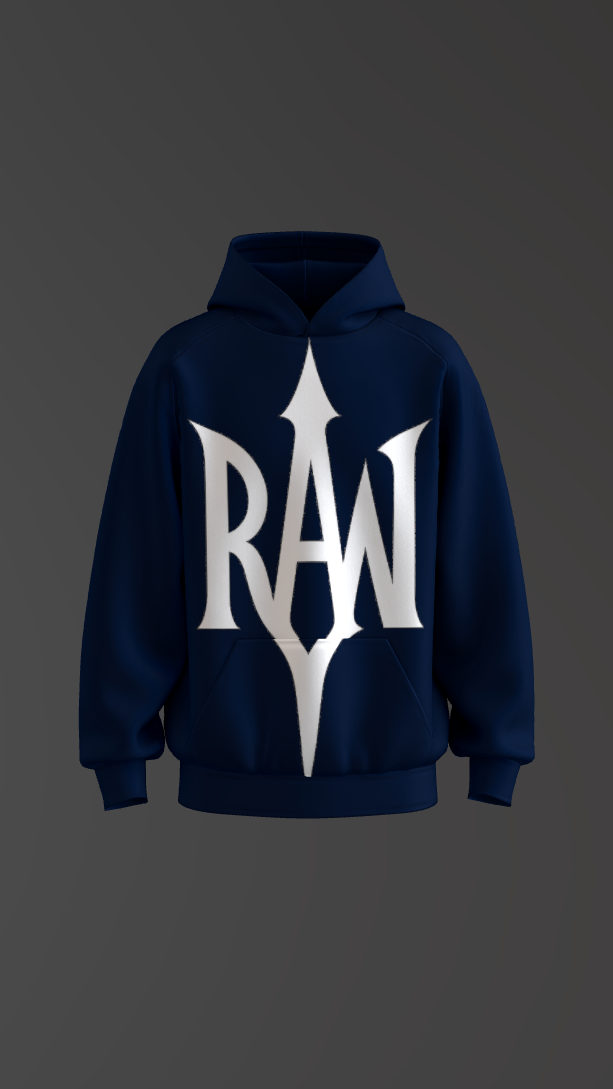 ETERNAL SAINT NAVY BLUE BOXY OVERSIZED HOODIE