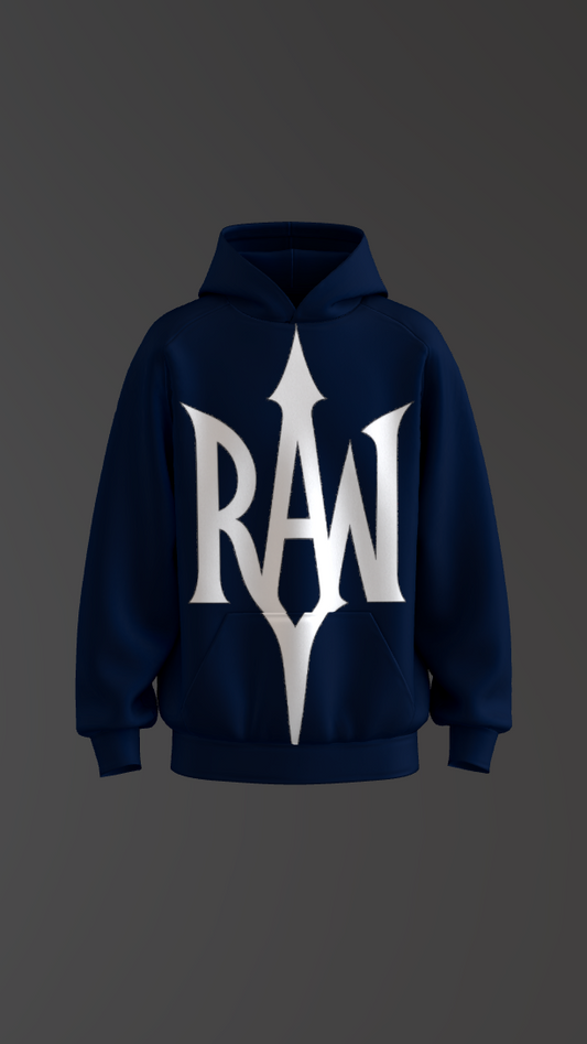 ETERNAL SAINT NAVY BLUE BOXY OVERSIZED HOODIE