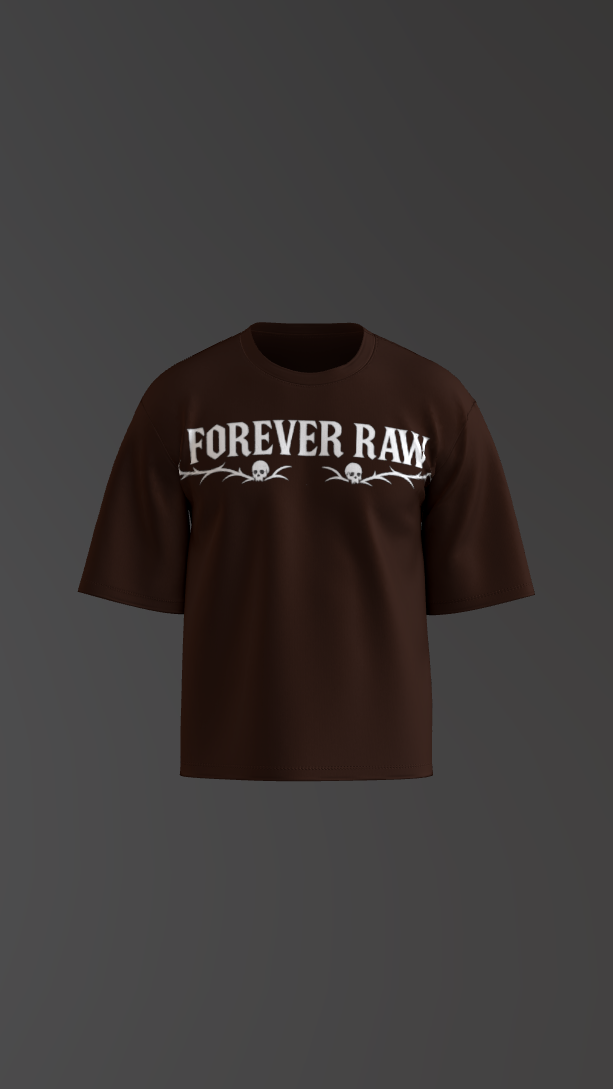 RAWBORN COFFEE BROWN BOXY OVERSIZED TSHIRT