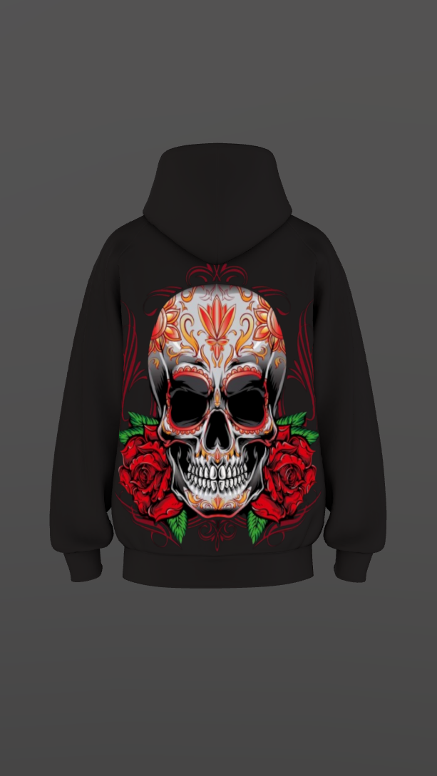 GRAVIDA BLACK BOXY OVERSIZED HOODIE