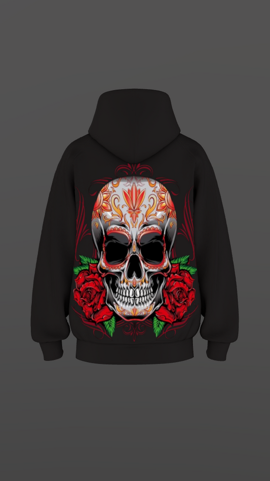 GRAVIDA BLACK BOXY OVERSIZED HOODIE