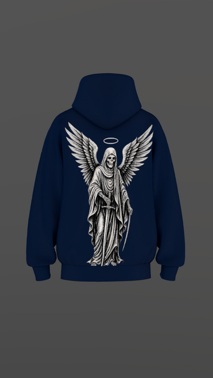 ETERNAL SAINT NAVY BLUE BOXY OVERSIZED HOODIE