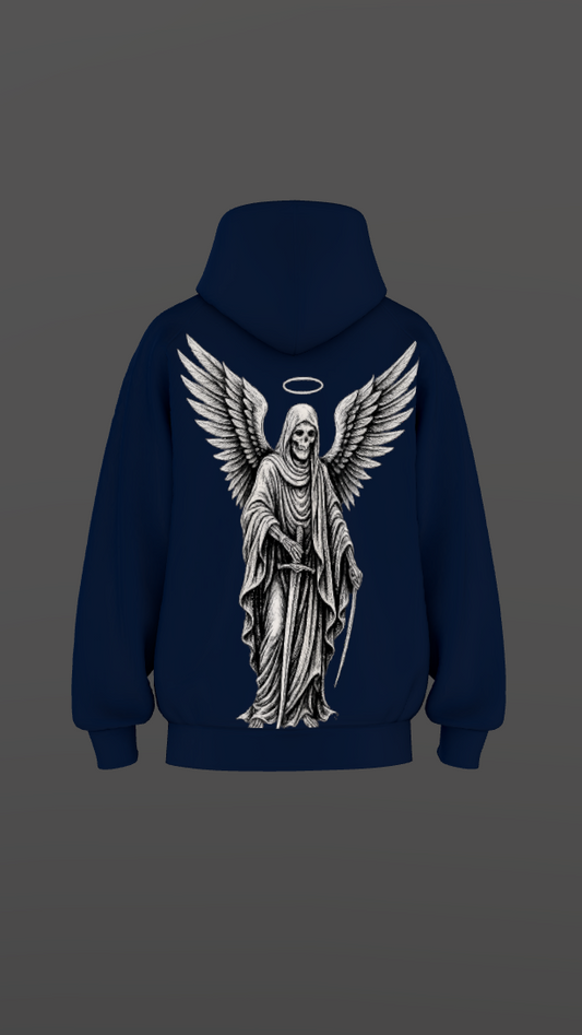 ETERNAL SAINT NAVY BLUE BOXY OVERSIZED HOODIE