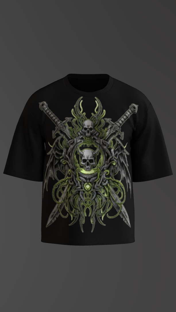 NEXORA BLACK BOXY OVERSIZED TSHIRT