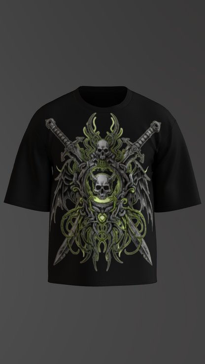 NEXORA BLACK BOXY OVERSIZED TSHIRT