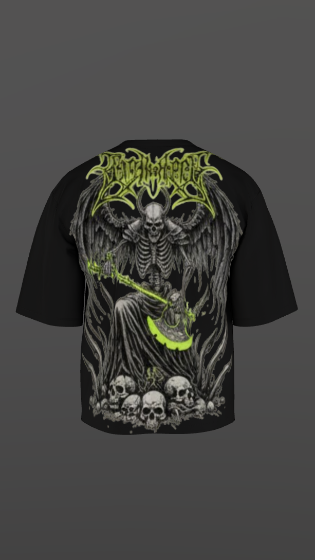 INFERNAL THRONE BLACK BOXY OVERSIZED TSHIRT