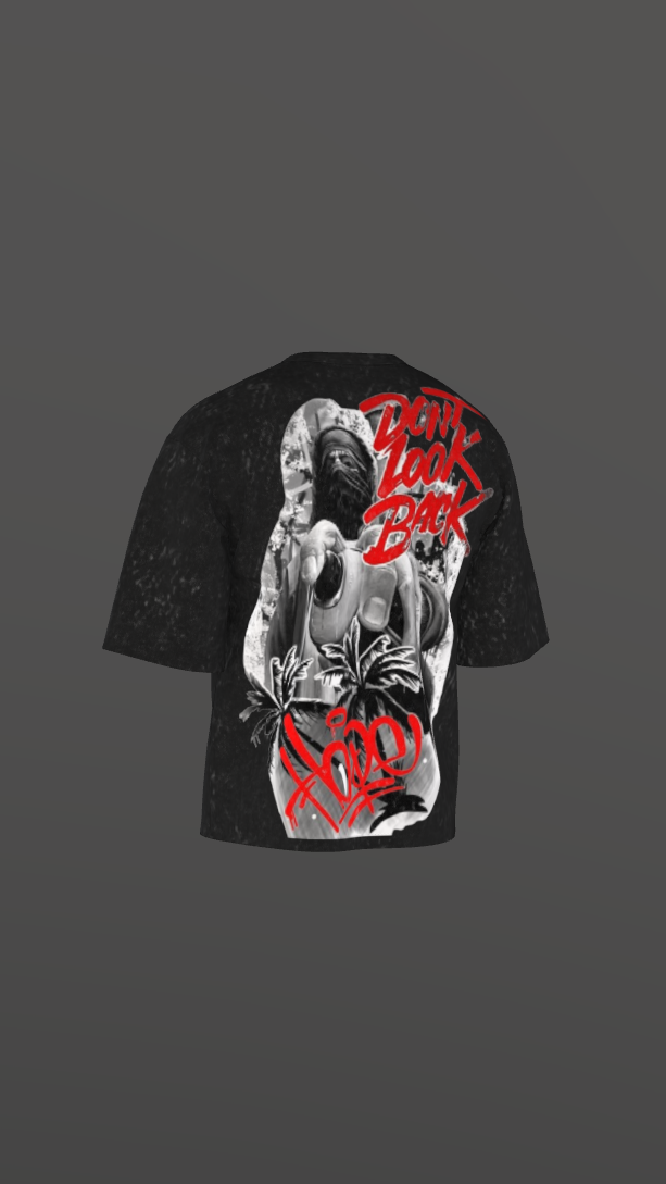 HOPE ACID BLACK BOXY OVERSIZED TSHIRT