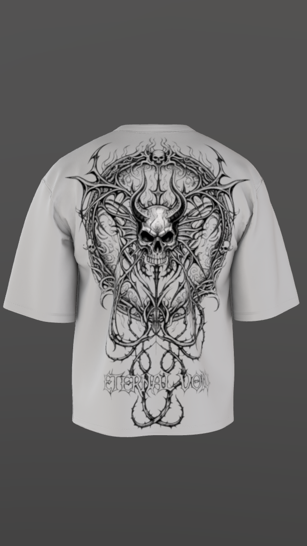 ETERNAL VOID OFF-WHITE BOXY OVERSIZED TSHIRT