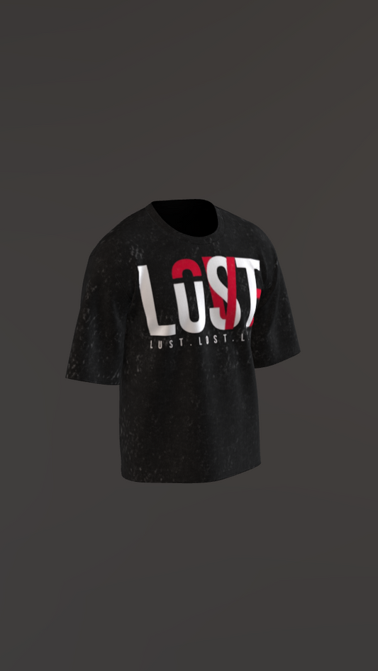 LOST ACID BLACK BOXY OVERSIZED TSHIRT
