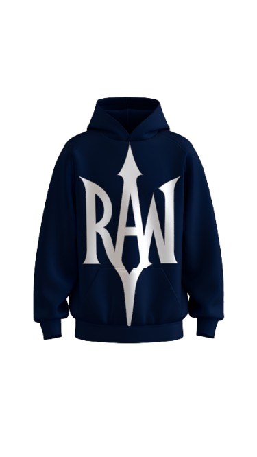 ETERNAL SAINT NAVY BLUE BOXY OVERSIZED HOODIE