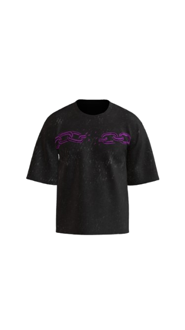 DREAMER ACID BLACK BOXY OVERSIZED TSHIRT